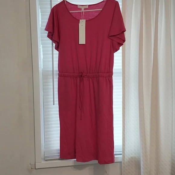 Adyson Parker | Dresses | Nwt Adyson Parker Hot Pink Short Sleeve Dress  With Drawstring Waist Size M | Poshmark
